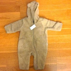 Baby fuzzy bear bodysuit NWT